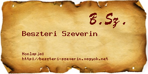 Beszteri Szeverin névjegykártya